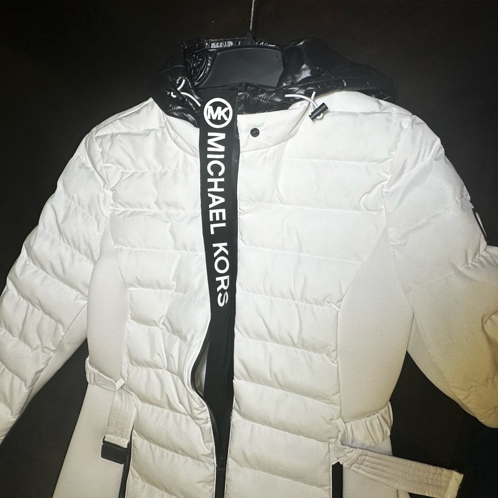 MICHAEL KORS belted puffer jacket